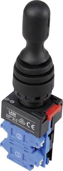 TRU Components LAS0-K-20C21 Joystick 250 V/AC Hebel gerade Schrauben IP67 1St.