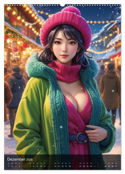 Produktbild: Sexy Manga Girls (Wandkalender 2026 DIN A2 hoch), CALVENDO Monatskalender