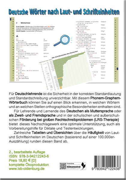 Produktbild: Deutsche W&ouml;rter nach Laut- und Schrifteinheiten gegliedert