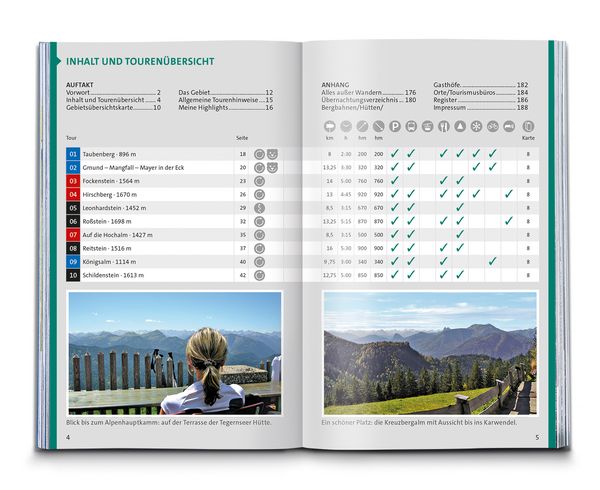 Produktbild: KOMPASS Wanderf&uuml;hrer Tegernsee, Schliersee, 55 Touren mit Extra-Tourenkarte