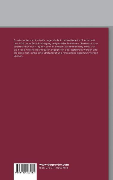 Produktbild: Jugendschutztatbest&auml;nde im 13. Abschnitt des StGB
