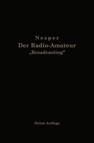 Produktbild: Der Radio-Amateur "Broadcasting"
