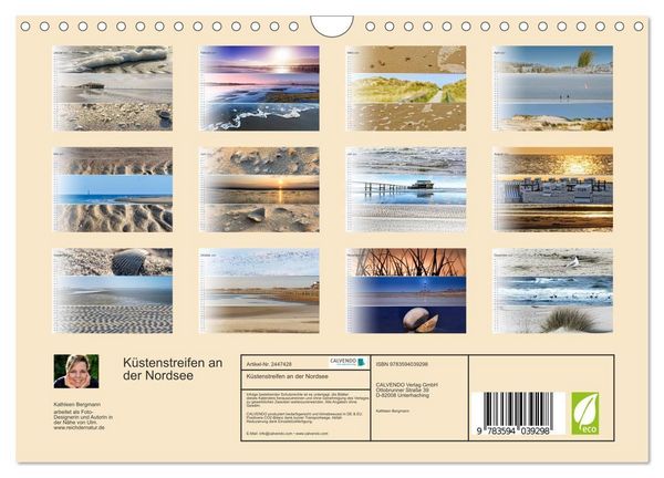 Produktbild: K&uuml;stenstreifen an der Nordsee (Wandkalender 2027 DIN A4 quer), CALVENDO Monatskalender