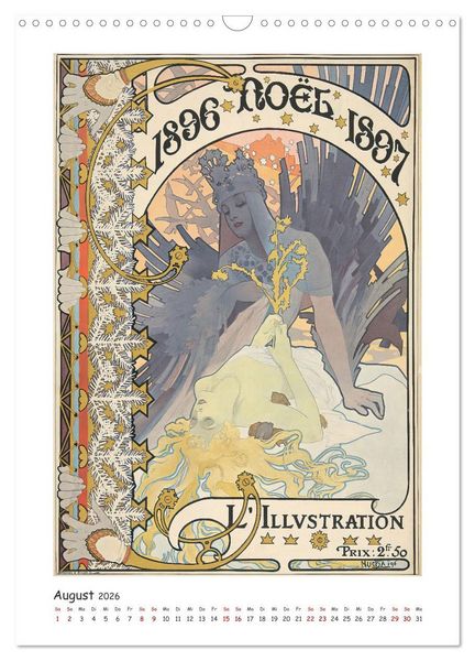 Produktbild: Alfons Mucha - Eine Hommage in zw&ouml;lf Monaten (Wandkalender 2026 DIN A3 hoch), CALVENDO Monatskalender