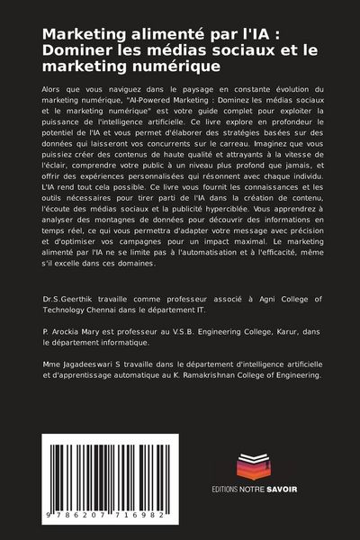 Produktbild: Marketing aliment&eacute; par l'IA : Dominer les m&eacute;dias sociaux et le marketing num&eacute;rique