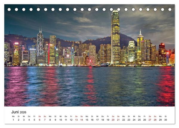Produktbild: Megacity Hong Kong (Tischkalender 2026 DIN A5 quer), CALVENDO Monatskalender