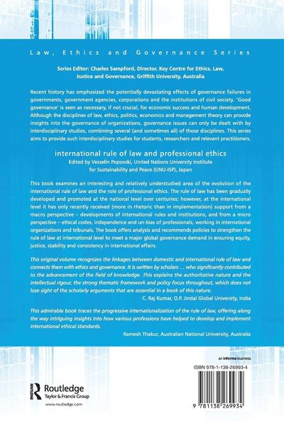 Produktbild: International Rule of Law and Professional Ethics