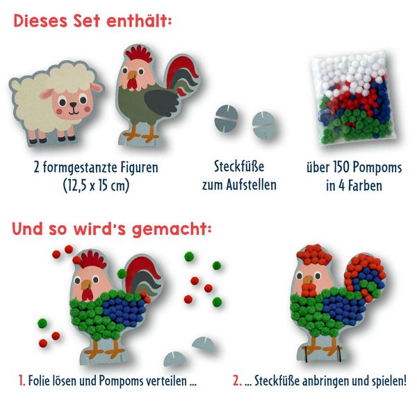 Produktbild: Mein kleines Bastelset: Pompom-Figuren