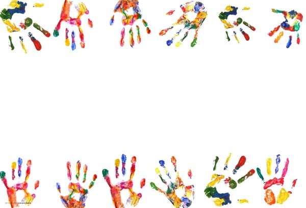 Produktbild: Cover-your-desk Schreibtischunterlage f&uuml;r Kinder und Erwachsene Bunte Kinderh&auml;nde, aus hochwertigem Vinyl , 60 x 40 cm