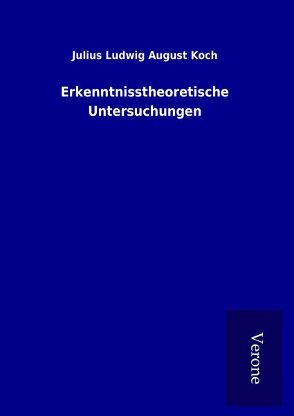 Produktbild: Erkenntnisstheoretische Untersuchungen