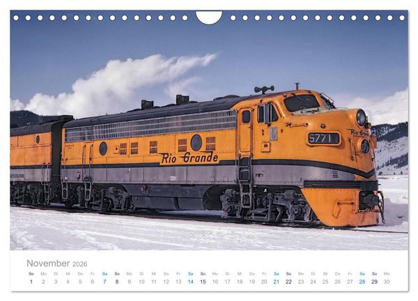 Produktbild: US Diesellokomotiven (Wandkalender 2026 DIN A4 quer), CALVENDO Monatskalender