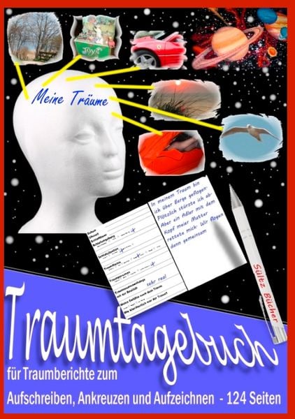 Produktbild: Traumtagebuch f&uuml;r Traumberichte zum Aufschreiben, Ankreuzen und Aufzeichnen