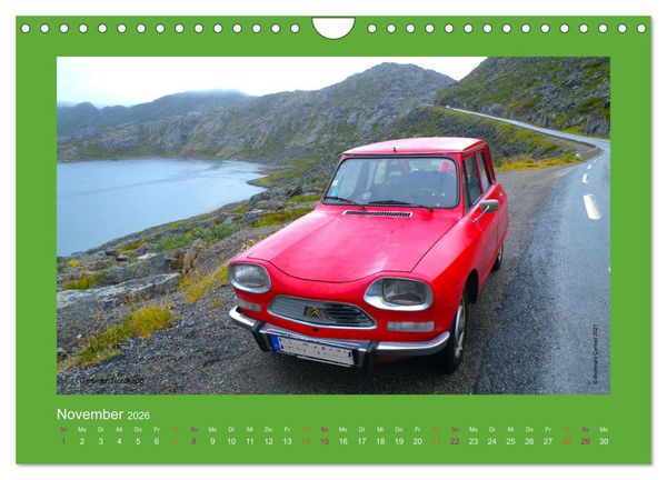 Produktbild: Abenteuer Citroen Ami 8 (Wandkalender 2026 DIN A4 quer), CALVENDO Monatskalender