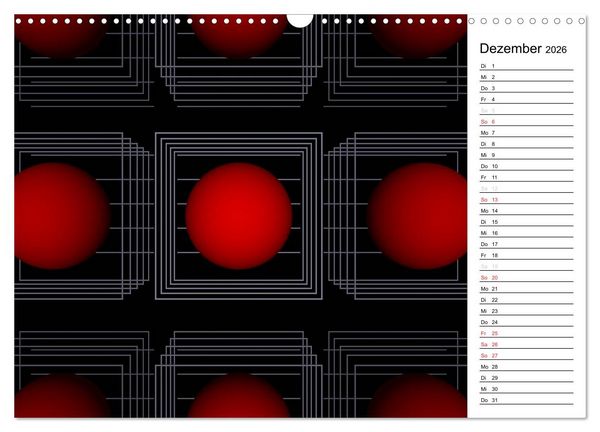 Produktbild: Mit Geometrie durch das Jahr (Wandkalender 2026 DIN A3 quer), CALVENDO Monatskalender
