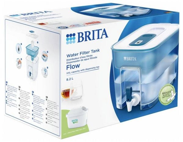Produktbild: Brita Flow 125356 Wassersparfilter-Set 8.2l Wei&szlig;, Petrol
