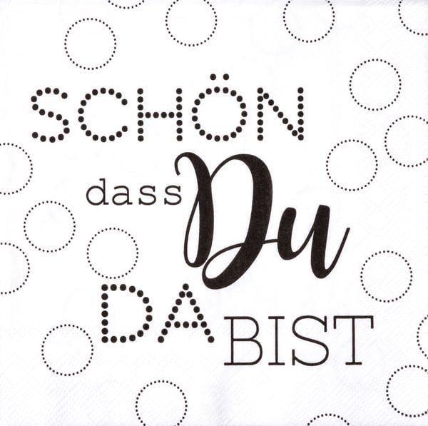 Produktbild: R&auml;der Serviette "Sch&ouml;n, dass du da bist"