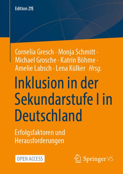 Inklusion in der Sekundarstufe I in Deutschland, Taschenbuch von , Springer Fachmedien Wiesbaden GmbH, 9783658486020