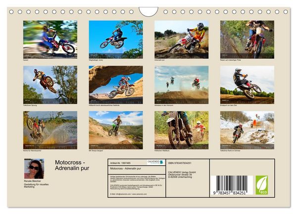 Produktbild: Motocross - Adrenalin pur (Wandkalender 2026 DIN A4 quer), CALVENDO Monatskalender