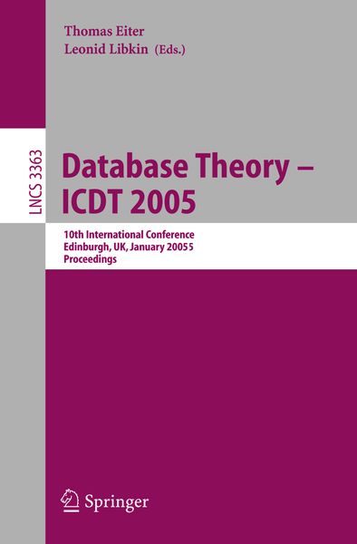 Produktbild: Database Theory - ICDT 2005
