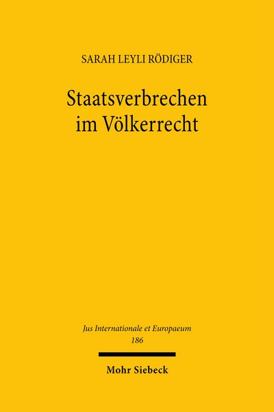 Produktbild: Staatsverbrechen im V&ouml;lkerrecht