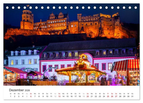Produktbild: Heidelberg im Fokus (Tischkalender 2026 DIN A5 quer), CALVENDO Monatskalender