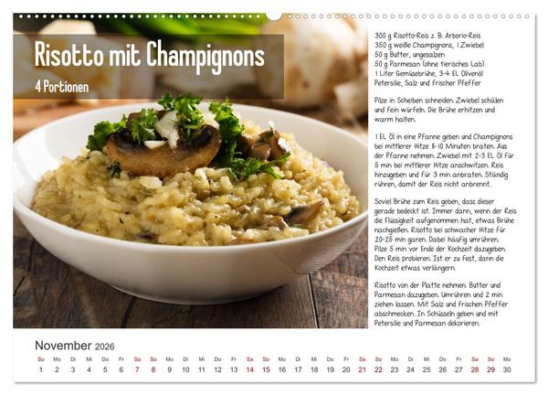 Produktbild: Fleischlos gl&uuml;cklich - 12 Foodfotos mit leckeren Rezepten (hochwertiger Premium Wandkalender 2026 DIN A2 quer), Kunstdruck in Hochglanz