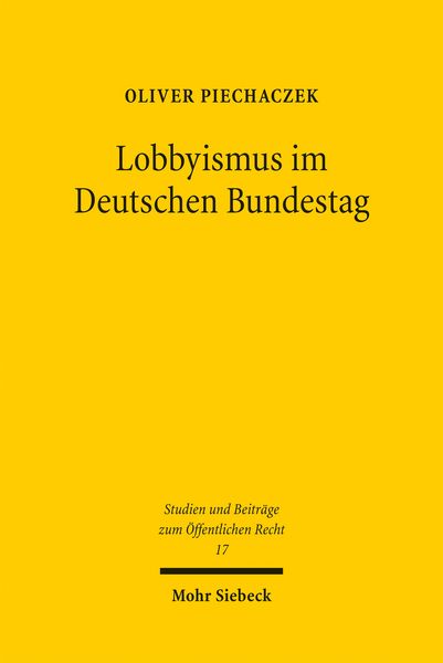 Produktbild: Lobbyismus im Deutschen Bundestag