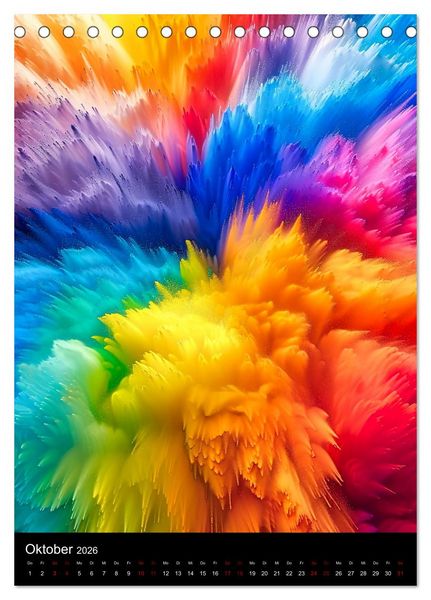 Produktbild: Tanz der Farben - Bunt durch das Jahr (Tischkalender 2026 DIN A5 hoch), CALVENDO Monatskalender
