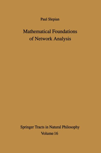 Produktbild: Mathematical Foundations of Network Analysis