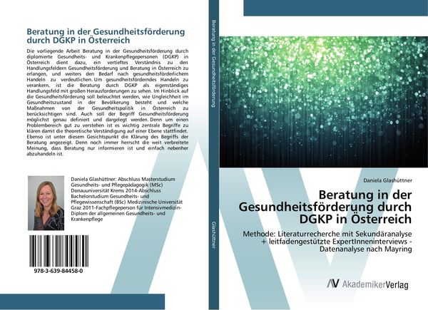 Produktbild: Beratung in der Gesundheitsf&ouml;rderung durch DGKP in &Ouml;sterreich