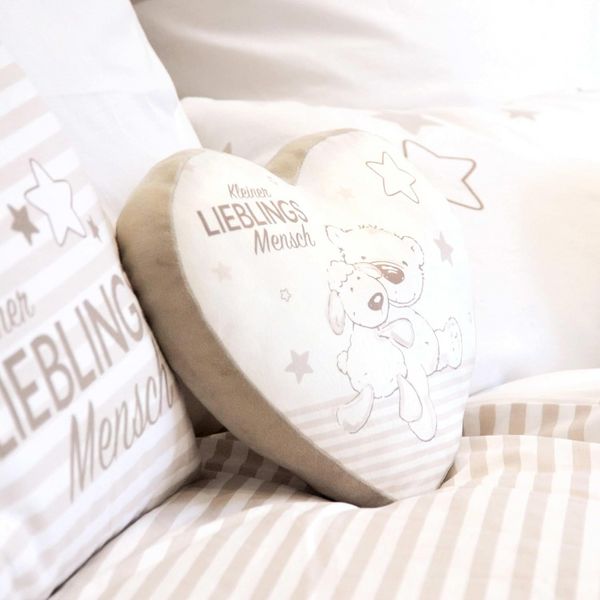 Produktbild: Herding 5440201093 - babybest&reg; Herzkissen Kleiner Lieblingsmensch, 100% Polyester, 33x29 cm