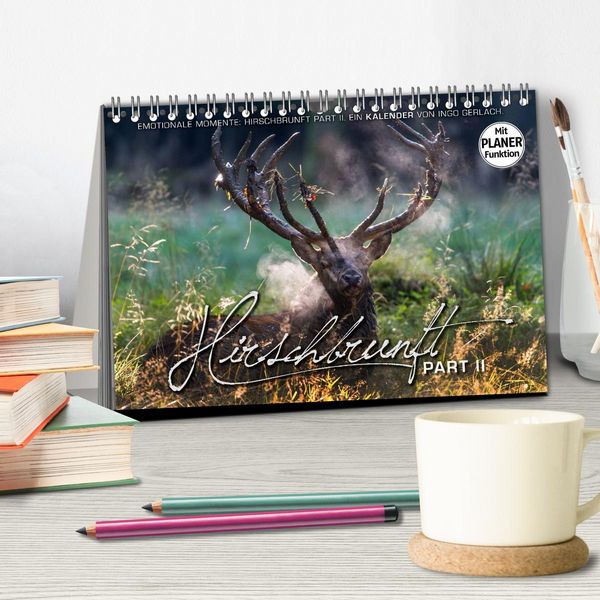 Produktbild: Emotionale Momente: Hirschbrunft. Part II. (Tischkalender 2026 DIN A5 quer), CALVENDO Monatskalender