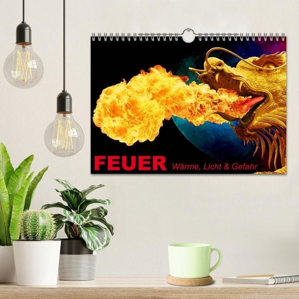 Produktbild: Feuer &bull; W&auml;rme, Licht & Gefahr (Wandkalender 2026 DIN A4 quer), CALVENDO Monatskalender