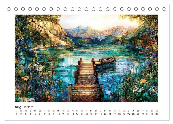 Produktbild: Die Farben der Berge (Tischkalender 2026 DIN A5 quer), CALVENDO Monatskalender