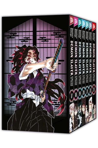 Demon Slayer - Kimetsu no Yaiba - 17-23 mit Sammelschuber, Taschenbuch von Koyoharu Gotouge, Manga Cult, 9783964337030