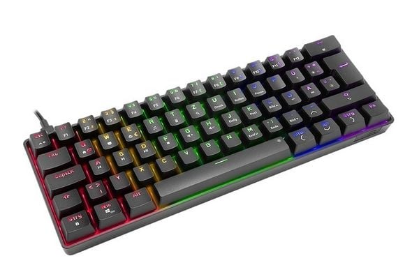 Produktbild: SPEEDLINK ATMOS RGB Rainbow Mechanical 60% Gaming Keyboard with brown switches, black - DE layout