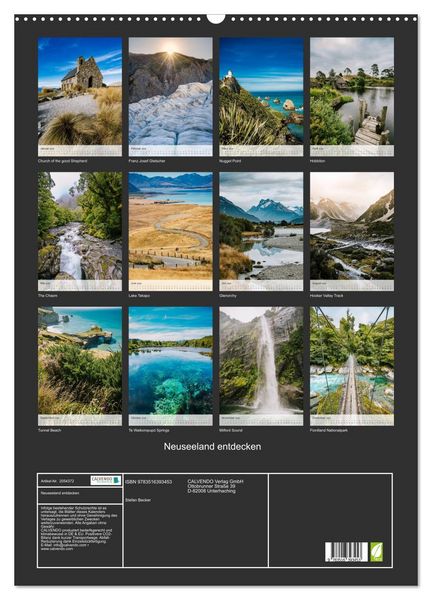 Produktbild: Neuseeland entdecken (Wandkalender 2026 DIN A2 hoch), CALVENDO Monatskalender