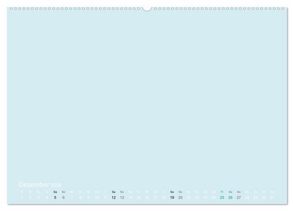Produktbild: Bastelkalender - hell Blau (Wandkalender 2026 DIN A2 quer), CALVENDO Monatskalender