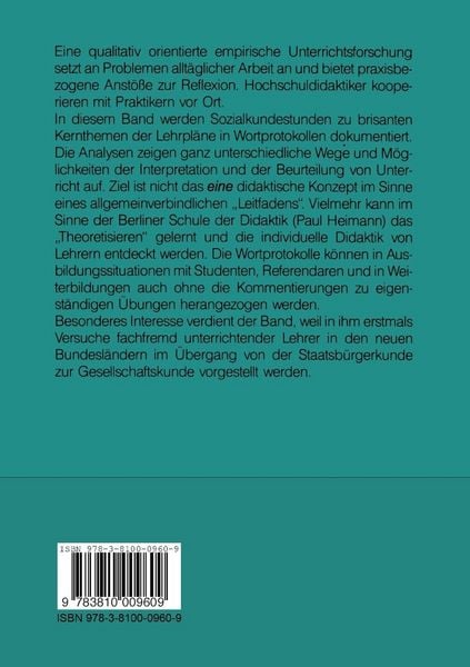 Produktbild: Sozialkundestunden