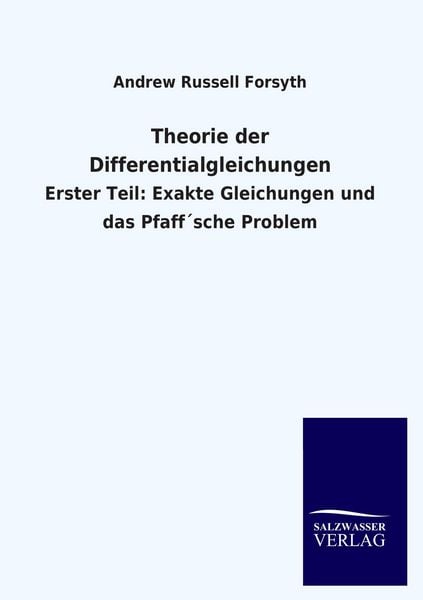 Produktbild: Theorie der Differentialgleichungen