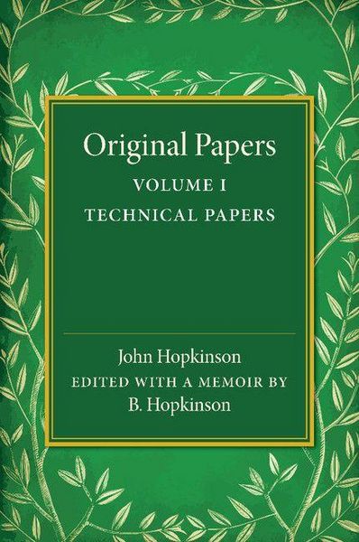 Produktbild: Original Papers of John Hopkinson