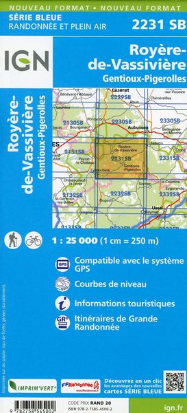 Produktbild: Roy&egrave;re-de-Vassivi&egrave;re.Gentioux-Pigerolles 1:25 000