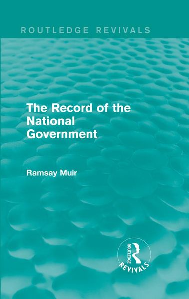 Produktbild: The Record of the National Government