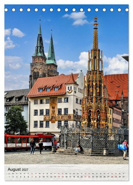 Produktbild: N&uuml;rnberg in Hochformat (Tischkalender 2027 DIN A5 hoch), CALVENDO Monatskalender