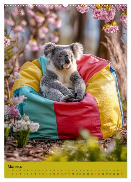 Produktbild: Workaholic - Mach mal Pause und chill wie ein Koala (hochwertiger Premium Wandkalender 2026 DIN A2 hoch), Kunstdruck in Hochglanz