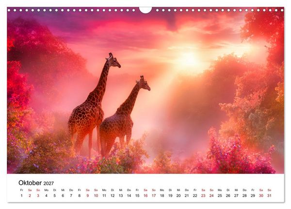 Produktbild: Sanfte Riesen - Giraffen in ihrer Welt (Wandkalender 2027 DIN A3 quer), CALVENDO Monatskalender