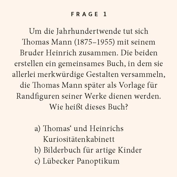 Produktbild: Thomas Mann-Quiz