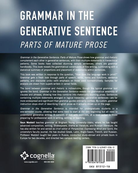 Produktbild: Grammar in the Generative Sentence