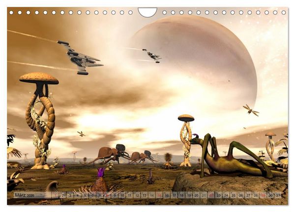 Produktbild: Zukunftswelten (Science Fiction) (Wandkalender 2026 DIN A4 quer), CALVENDO Monatskalender