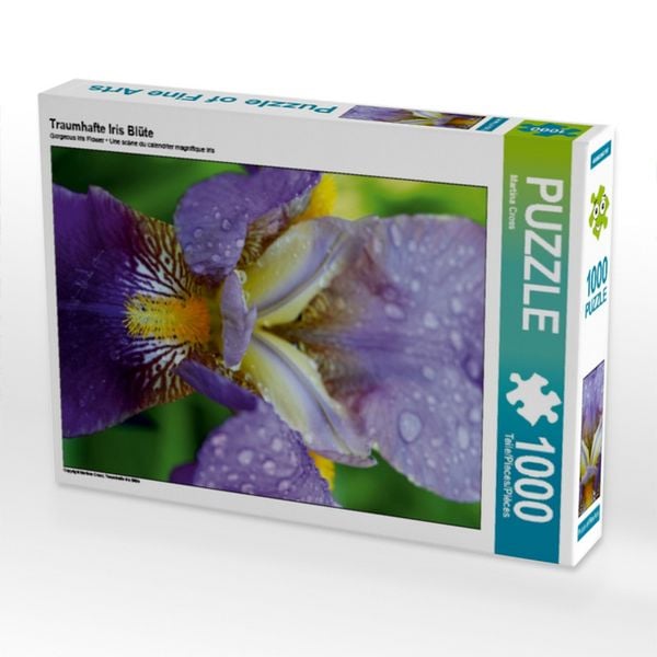 CALVENDO Puzzle Traumhafte Iris Blüte | 1000 Teile Lege-Größe 64x48cm Foto-Puzzle für glückliche Stunden